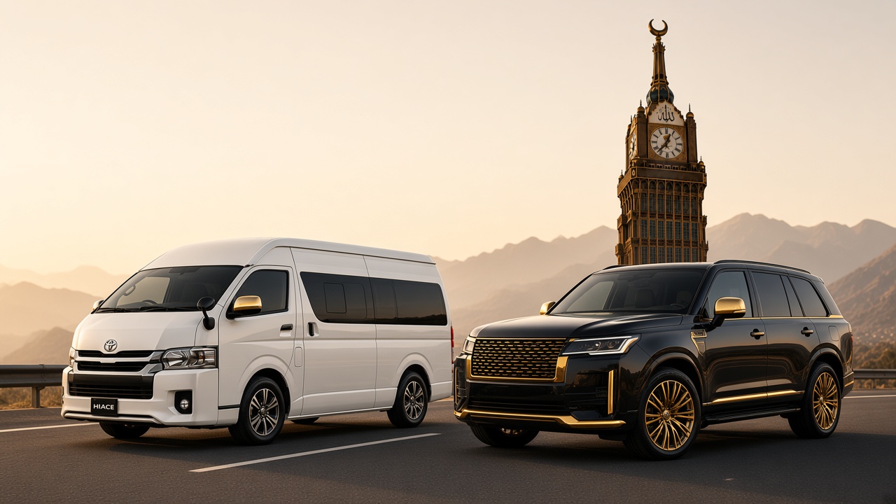 Hajj and Umrah transport vehicles in Saudi Arabia with Al Muhammad Transport